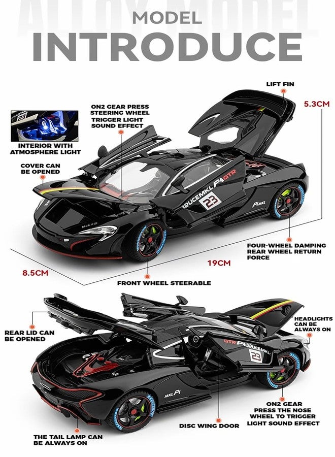 Magicwand 1:24 Scale Die-Cast Mcllaren P1 GTR【Large】【Box Packing】 with 4 Openable Doors,Pull Back Action,Lights,Music【Random Color】【Pack of 1】 - Image 2